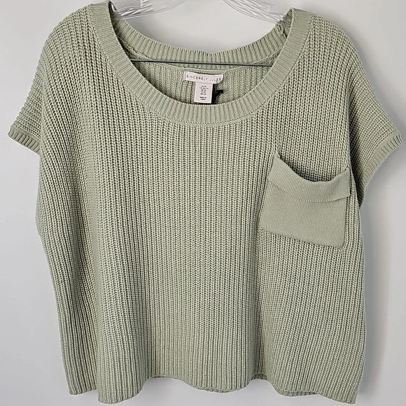 Sincerely Jules Sage Knit Set Wide Leg Pant wCargo Pockets Ribbed Sleeveless Top - Picture 4 of 12